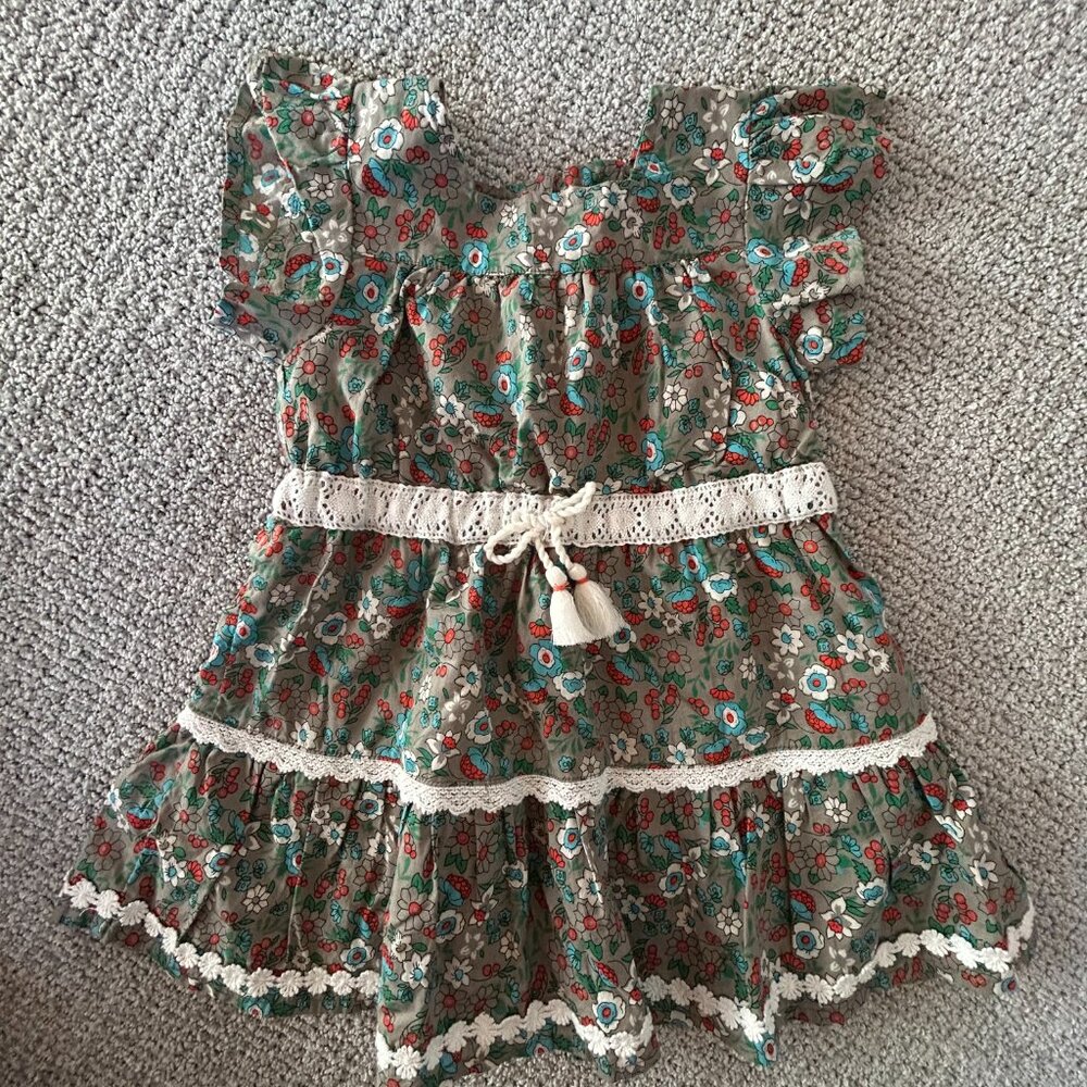 Peek Embroidered Dress - 12-18m - NWOT